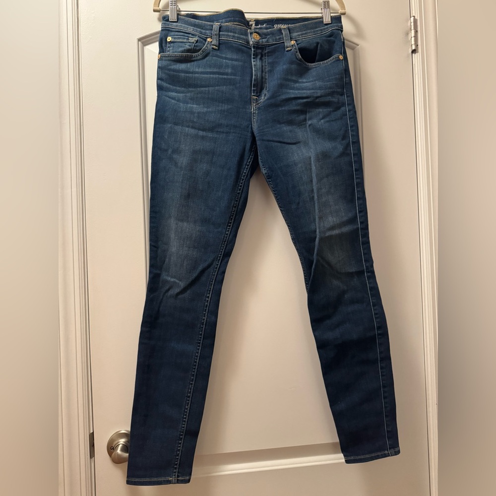 7 for all Mankind Gwenevere Midrise Skinny Jeans - Size 31 🩷